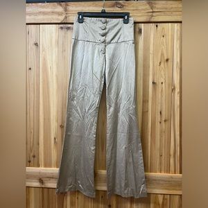 Golden flare pants